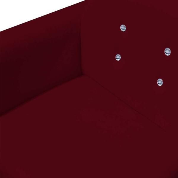 Imagem de kit 05 Poltronas Decorativa Duda C/Strass Suede Marsala - D'Classe Decor