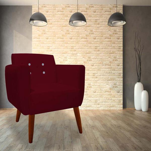 Imagem de kit 05 Poltronas Decorativa Duda C/Strass Suede Marsala - D'Classe Decor