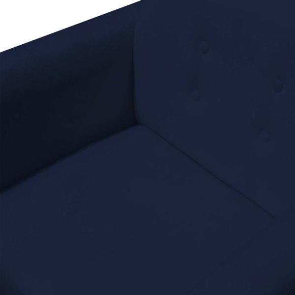 Imagem de Kit 05 Poltronas Decorativa Duda Suede Azul Marinho - D'Classe Decor