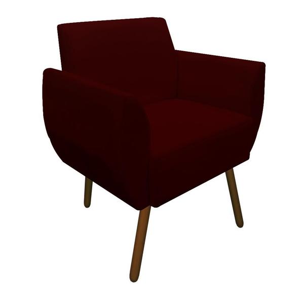 Imagem de Kit 05 Poltronas Decorativa Kelly Pés Palito Suede Marsala - D'Classe Decor