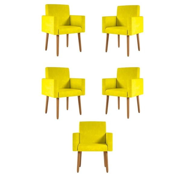 Imagem de Kit 05 Poltronas Decorativa Recepção Oferta - Balaqui Decor