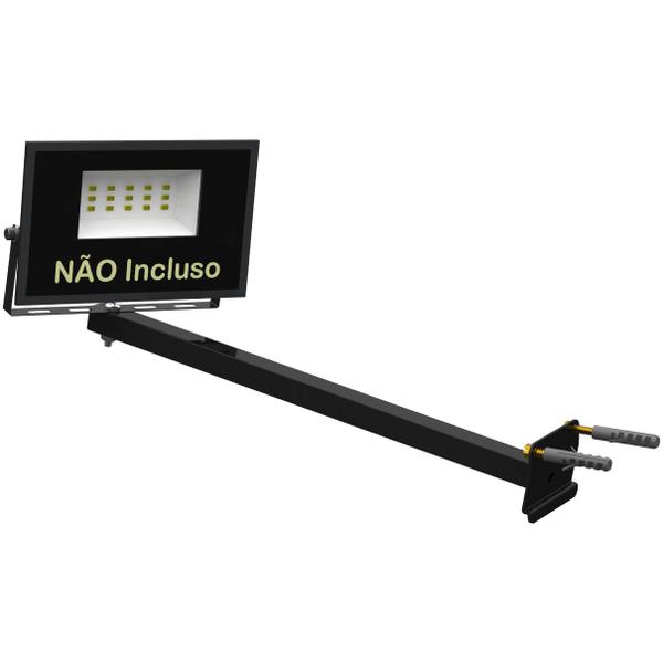 Imagem de Kit 05 Suportes Inclinação Haste De Refletor Led Parede Fachada Banner Base Inclinada 40 Cm