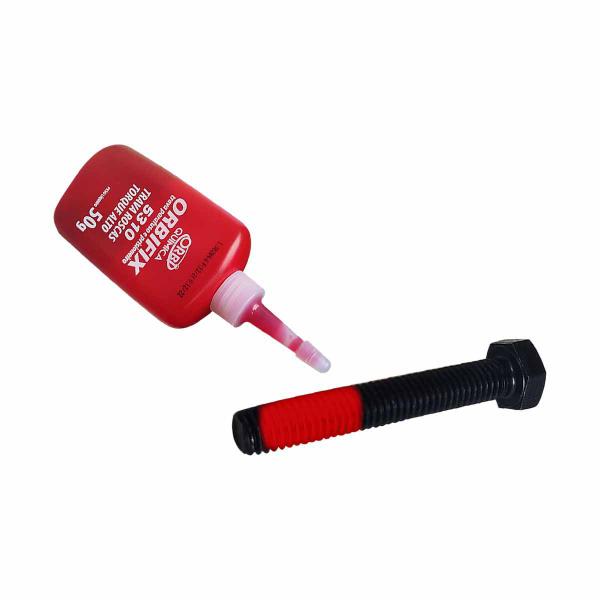 Imagem de Kit 05 Un Trava Rosca Parafuso Vermelho Alto Torque 50g ORBI