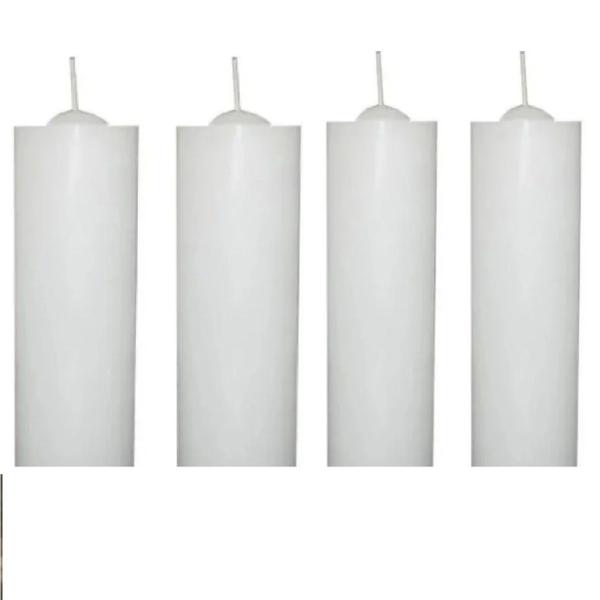 Imagem de Kit 05 Velas De 7 Dias Brancas 100% Parafina Pura 200g