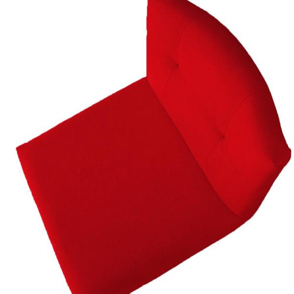 Kit 06 Banquetas Luma Base de Ferro Sued Vermelho - D'Classe Decor Imagem de Kit 06 Banquetas Luma Base de Ferro Sued Vermelho - D'Classe Decor