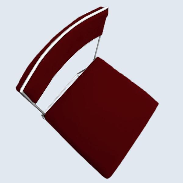 Imagem de Kit 06 Cadeiras Atena Base de Ferro Maciço prata suede Marsala - D'Classe Decor