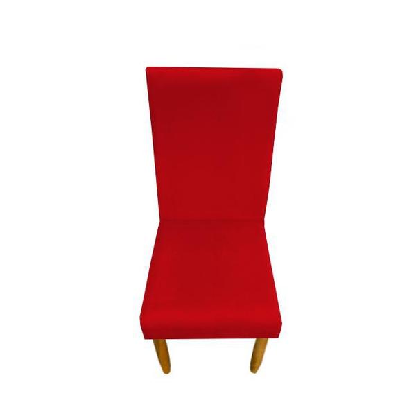 Imagem de Kit 06 Cadeiras Luxo Mila Sued Vermelho - D'Classe Decor