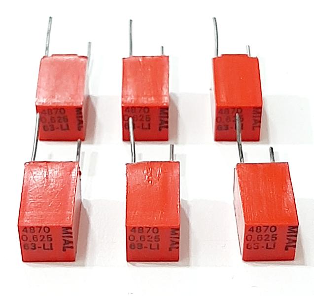 Imagem de Kit 06 Capacitor Poliester 4,8nf 70v - Original Mial