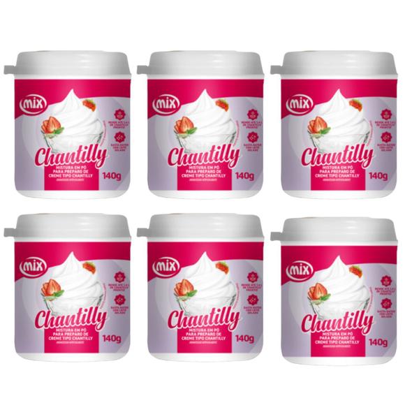 Kit 06 Chantilly Em Pó 140g Mix Imagem de Kit 06 Chantilly Em Pó 140g Mix