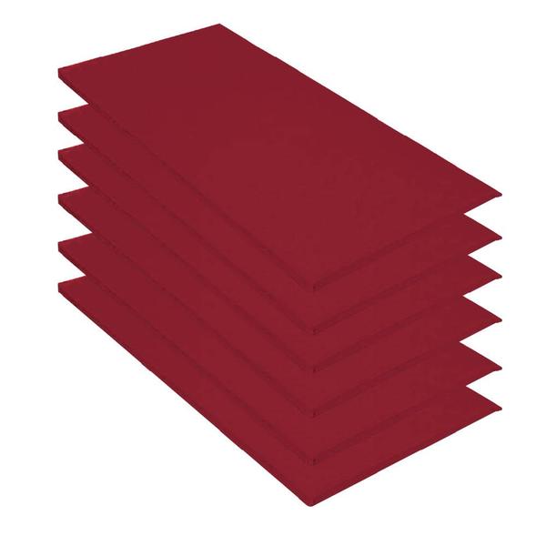 Kit 06 Colchonete Slim 95x59cm Solteiro Para Ginástica Academia Escola material sintético Vermelho - Ahazzo Móveis Imagem de Kit 06 Colchonete Slim 95x59cm Solteiro Para Ginástica Academia Escola material sintético Vermelho - Ahazzo Móveis