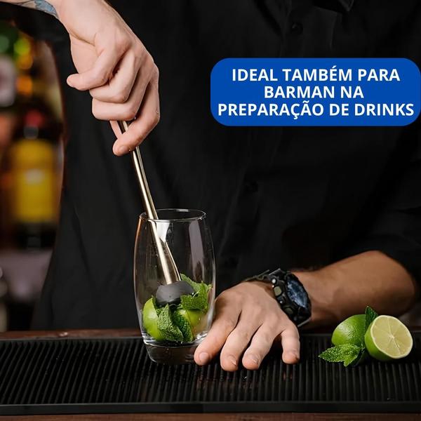 Imagem de Kit 06 Colher Para Suco Bailarina em Inox Barman Drinks Caipirinha Colher Grande Para Jarras