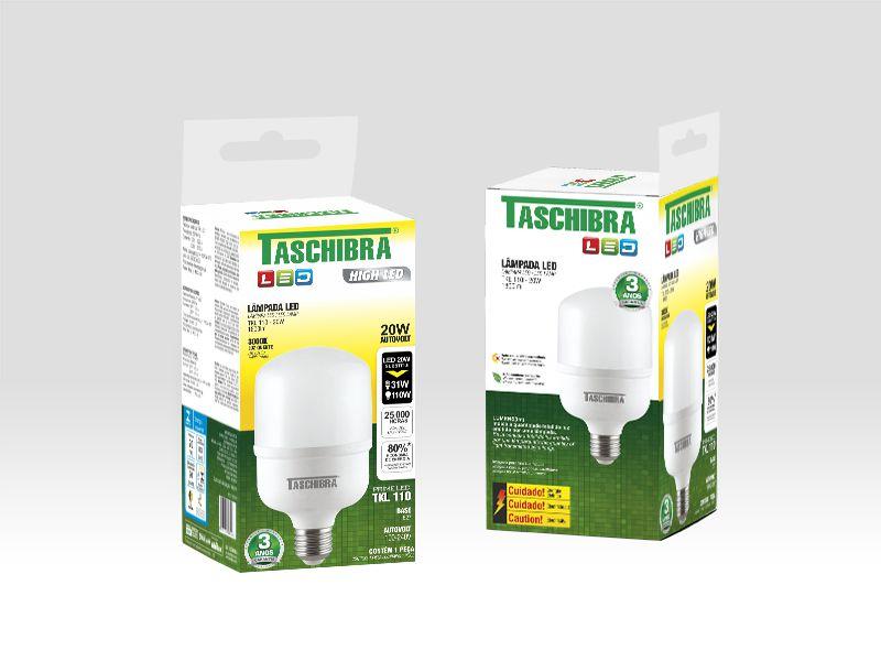 Imagem de Kit 06 lâmpadas high led tkl110 20w  3000k - taschibra