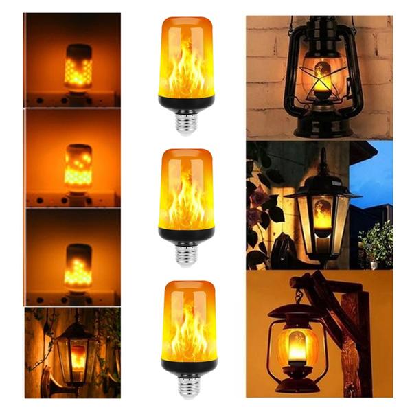 Imagem de Kit 06 Lampadas Led Bulbo Flame Fogo Artificial Decorativa 9W Bocal E27 