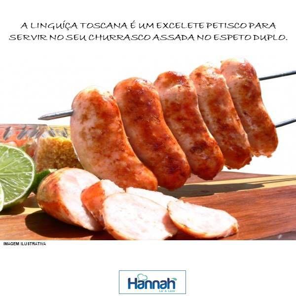 Imagem de Kit 06 Pçs Espeto Churrasco Aço Galvanizado Duplo  95 Cm Cabo Madeira 