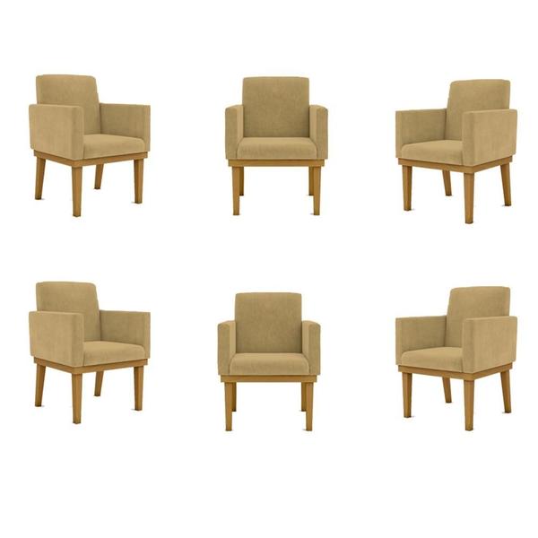 Imagem de Kit 06 Poltronas Decorativa Reforçada Oferta - Balaqui Decor