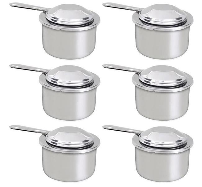 Kit 06 Und Queimador inox fundo para rechaud Ravinox 000030 Imagem de Kit 06 Und Queimador inox fundo para rechaud Ravinox 000030
