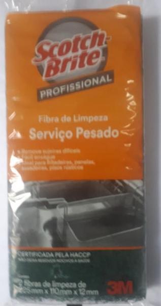 Imagem de Kit 06 Unid Fibra Limpeza Pesada Serviço Pesado Scotch Brite