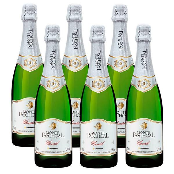 Kit 06 Unidades Espumante Monte Paschoal Moscatel 750ml Imagem de Kit 06 Unidades Espumante Monte Paschoal Moscatel 750ml