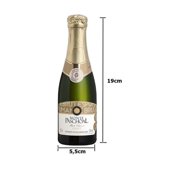 Kit 06 Unidades Mini Espumante Monte Paschoal Brut 187ml Imagem de Kit 06 Unidades Mini Espumante Monte Paschoal Brut 187ml