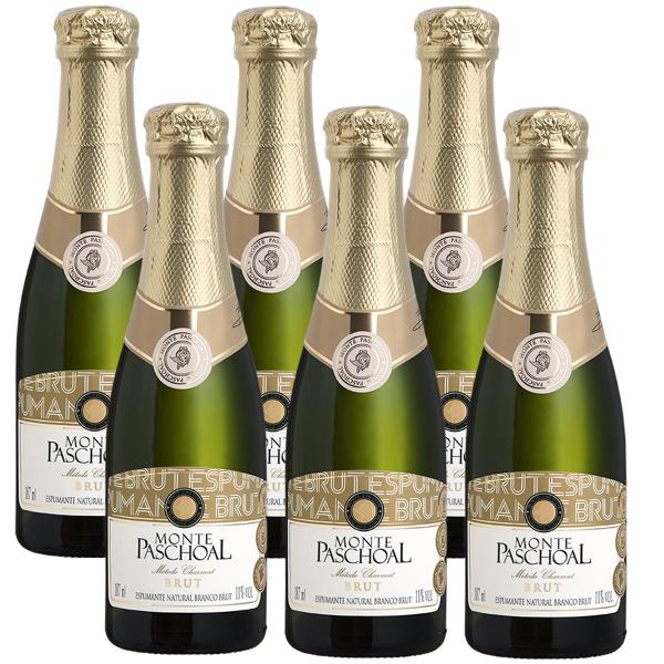 Imagem de Kit 06 Unidades Mini Espumante Monte Paschoal Brut 187ml