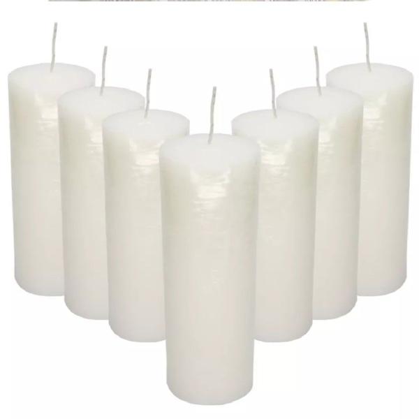 Imagem de Kit 06 Velas De 7 Dias Brancas 100% Parafina Pura 200g