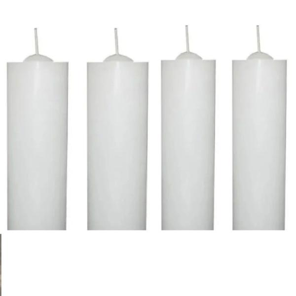 Imagem de Kit 06 Velas De 7 Dias Brancas 100% Parafina Pura 200g