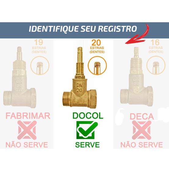 Imagem de Kit 06Acabamento C70 Curvo Preto Registro Pressão Docol