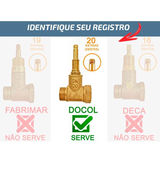 Imagem de Kit 07 Acabamento Cromado Quadrado Registro Pressão Docol