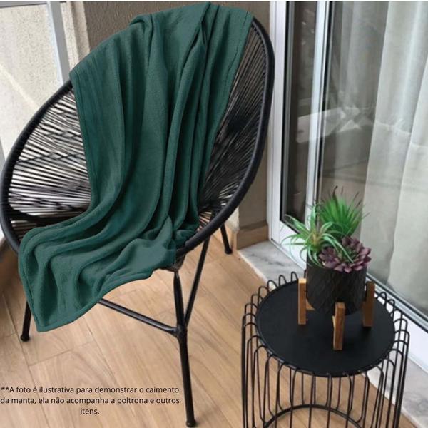 Imagem de Kit 07 Manta Mantinha Coberta de Sofá Microfibra Soft Luxo 100x120cm Decorativo Verde - Ahazzo Móveis