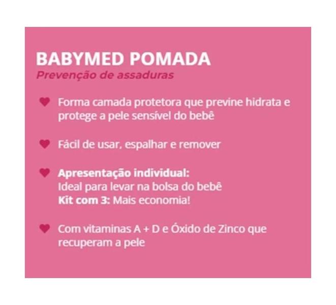 Imagem de Kit 08 Babymed Rosa Pomada Para Assadura 45g - Cimed