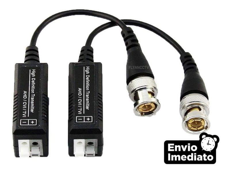 Imagem de Kit 08 Conector Video Balun Cameras Hd Cvi Tvi Engate Rapido