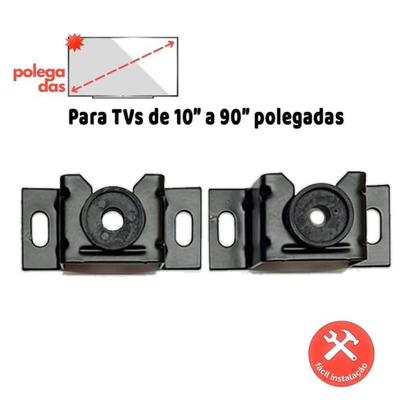 Imagem de Kit 08 Suporte Para Tv Fixo Universal P/ Lcd, Led. 4d 10 A 90 Poleg