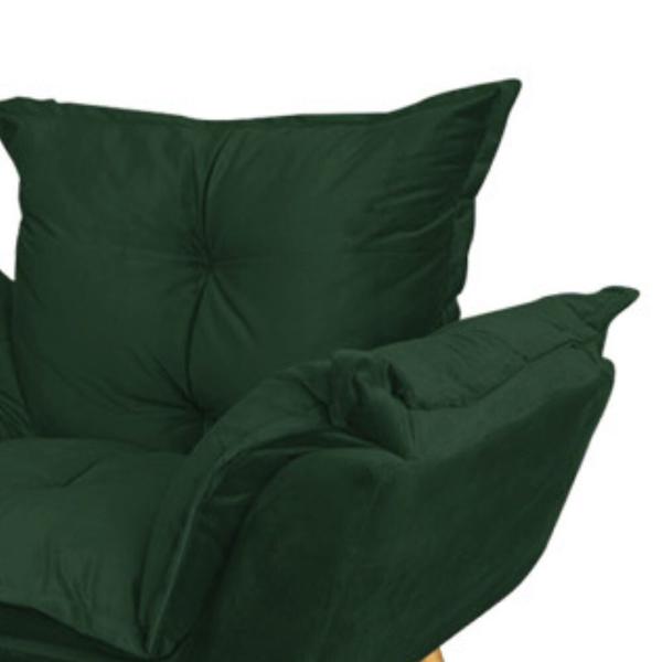 Imagem de Kit 09 Poltronas Fatte Premium Luxo com Manta Soft Microfibra Rosa Suede Verde Musgo - Ahazzo Móveis