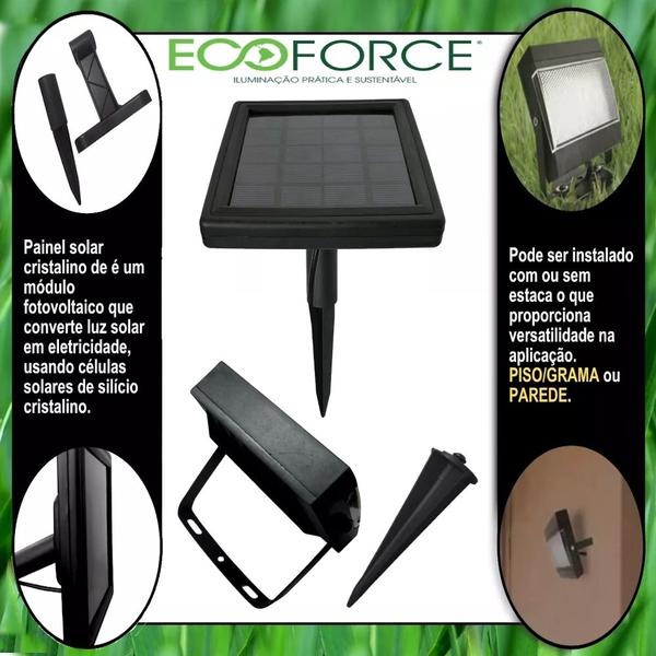 Kit 1/2/3 Refletor Solar Jardim Super Led 200x Mais Forte Verde Amarelo Branco Verde Parede Gramado Spot Luminária - ECOFORCE Imagem de Kit 1/2/3 Refletor Solar Jardim Super Led 200x Mais Forte Verde Amarelo Branco Verde Parede Gramado Spot Luminária