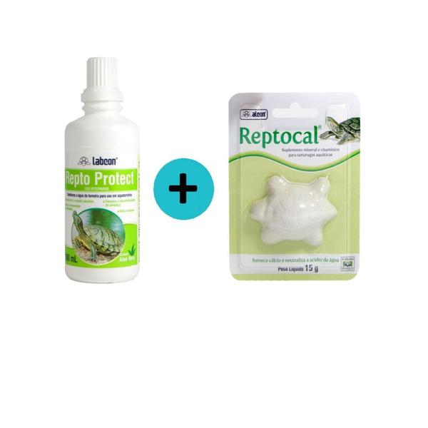 Imagem de Kit 1 Alcon Labcon Repto Protect 100ml + 1 Alcon Reptocal 15g