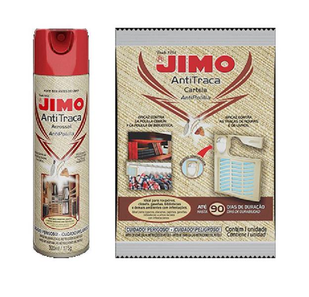 Imagem de Kit 1 Anti Traça Jimo 300ml + 1 Cartela cabide Anti Traça Jimo