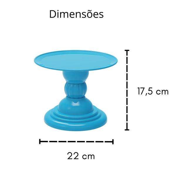 Imagem de Kit 1 Boleira Dubai  + 1 Vaso G + 2 Bandeja Organica Várias Cores