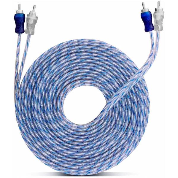 Kit 1 Cabo RCA 5M + 2Y Dupla Blindagem Azul Injetado - TechOne Imagem de Kit 1 Cabo RCA 5M + 2Y Dupla Blindagem Azul Injetado