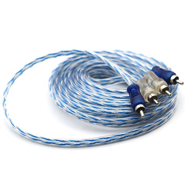 Kit 1 Cabo RCA 5M + 2Y Dupla Blindagem Azul Injetado - TechOne Imagem de Kit 1 Cabo RCA 5M + 2Y Dupla Blindagem Azul Injetado