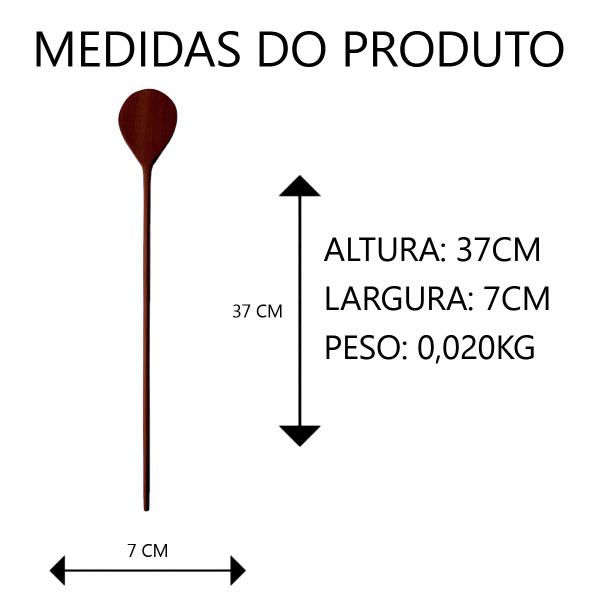 Imagem de Kit 1 Colher de Suco e 1 Colher de pau para Arroz em madeira