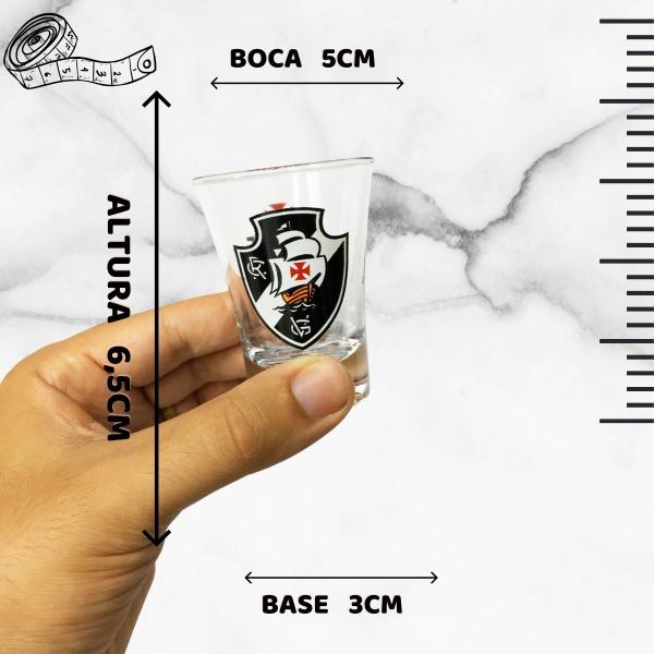 Imagem de Kit 1 Copo Munich Tulipa Cerveja + 1 Copo Shot Dose Pinga Tequila Cachaça Escudo Vasco da Gama