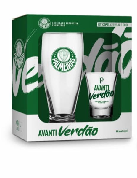 Imagem de Kit 1 copo para cerveja  e 1 copo dose palmeiras