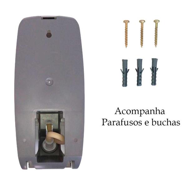 Kit 1 Dispenser álcool gel Porta Sabonete Líquido + 1 Toalheiro Suporte papel toalha Velox Branco - Premisse Velox Imagem de Kit 1 Dispenser álcool gel Porta Sabonete Líquido + 1 Toalheiro Suporte papel toalha Velox Branco