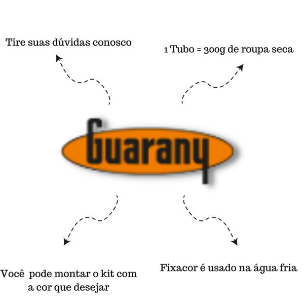 Imagem de Kit 1 Fixacor + 2 Corante Tecidos Tinge Cor Guarany