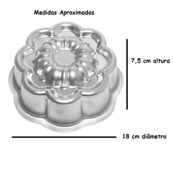 Imagem de Kit 1 Forma Coração Ballerine e 1 Forma Margarida Ballerine Assadeira de Bolo Decorado