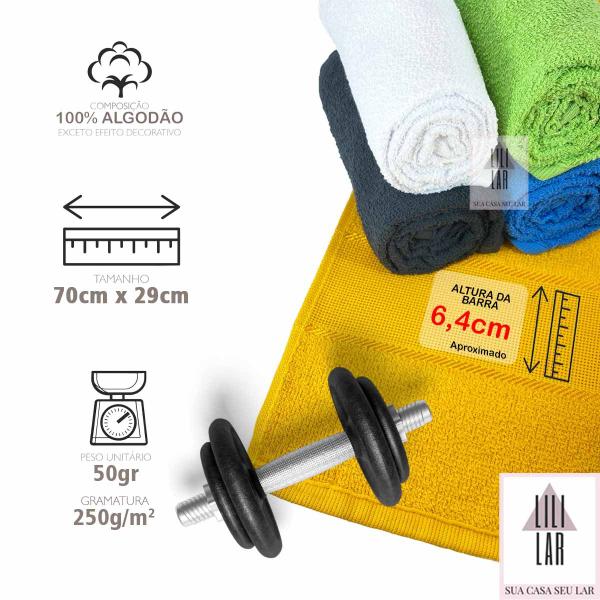 Imagem de Kit 1 Garrafa Squeeze Inox 650ml Água + 1 Toalha Fitness 29x70cm 100% Algodão