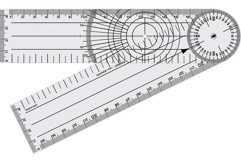Imagem de Kit 1- Goniômetro Grande E 1- Goniômetro De Dedo - Tridente