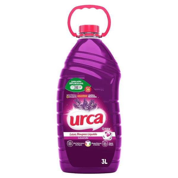 Imagem de Kit 1 Lava Roupas Liquido Urca Lavanda - 3l + 1 Amaciante Urca Lavanda - 2l