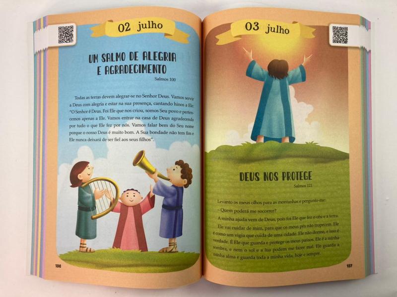 Imagem de Kit 1 Livro 365 Historias E 1 Bíblia Do Bebê Oração Meninas