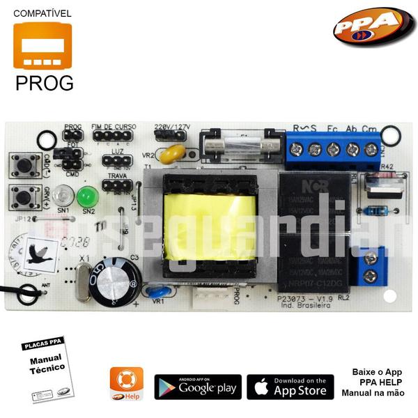 Imagem de Kit 1 Motor PPA 1/4CV Dz Home 2 Control Portão 300Kg